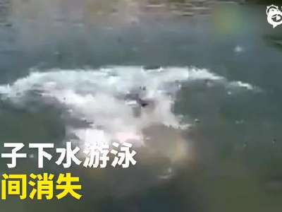 [视频]男子跳水瞬间消失 几十秒后从排水管冲出