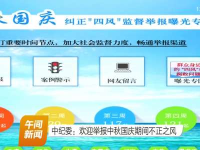 中纪委：欢迎举报中秋国庆期间不正之风