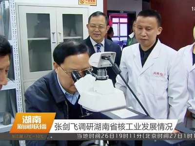 张剑飞调研湖南省核工业发展情况