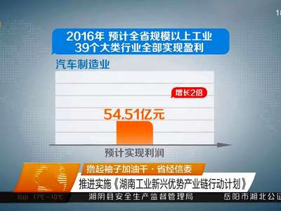 撸起袖子加油干·省经信委 推进实施《湖南工业新兴优势产业链行动计划》