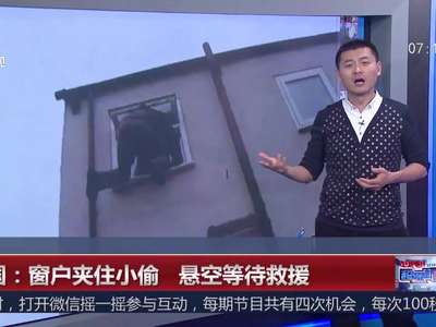 [视频]英国：窗户夹住小偷 悬空等待救援