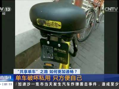 [视频]“共享单车”之路 如何更加通畅？单车乱停放 景区正常秩序受影响