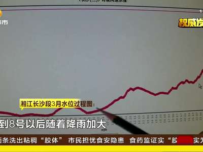 湘江长沙段现今年来最高水位32.8米