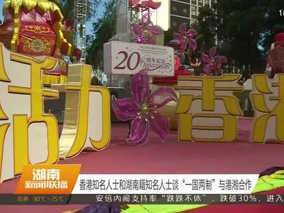 香港知名人士和湖南籍知名人士谈“一国两制”与港湘合作