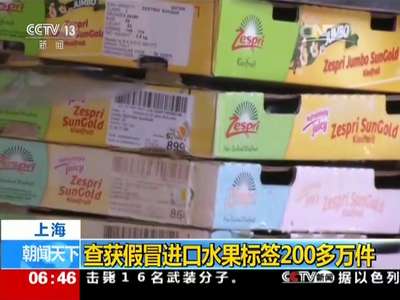 [视频]上海：查获假冒进口水果标签200多万件