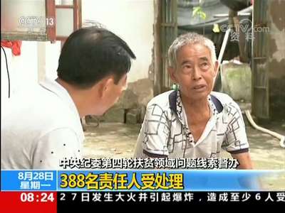 [视频]中央纪委第四轮扶贫领域问题线索督办：388名责任人受处理