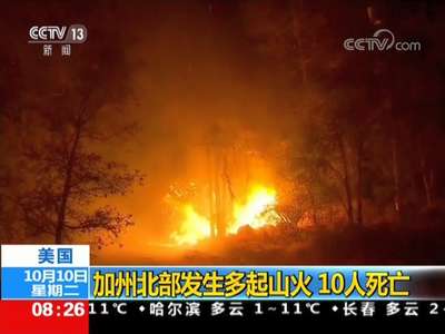 [视频]美国：加州北部发生多起山火 10人死亡