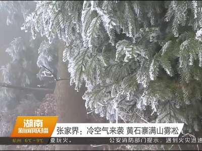 张家界：冷空气来袭 黄石寨满山雾凇