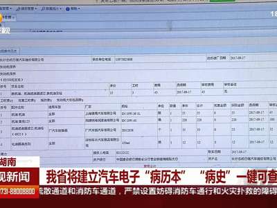 我省将建立汽车电子“病历本” “病史”一键可查询