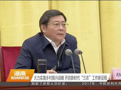 湖南省传达学习中央农村工作会议精神 杜家毫讲话 许达哲、李微微、乌兰出席