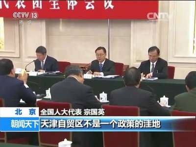 [视频]聚焦两会 见证履职·天津代表团开放时间：聚焦自贸区和京津冀一体化