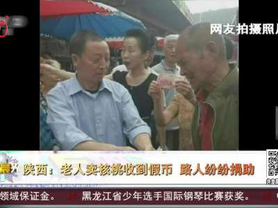[视频]陕西：老人卖核桃收到假币 路人纷纷捐助