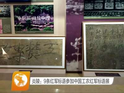 炎陵：9条红军标语参加中国工农红军标语展