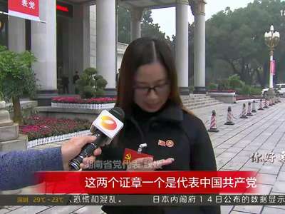 党代会准备就绪 党代表领到两枚红色纪念章