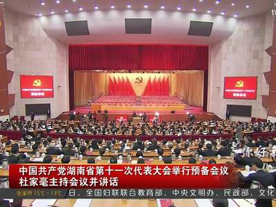 中国共产党湖南省第十一次代表大会举行预备会议 杜家毫主持会议并讲话