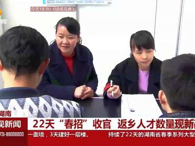 22天“春招”收官 返乡人才数量现新高