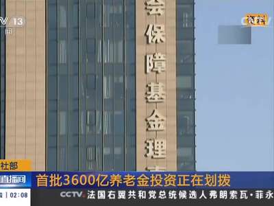 [视频]人社部：首批3600亿养老金投资正在划拨