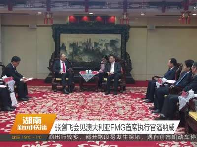 张剑飞会见澳大利亚FMG首席执行官潘纳威