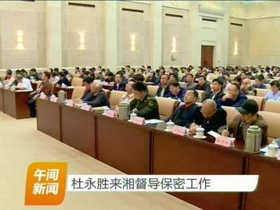 杜永胜来湘督导保密工作