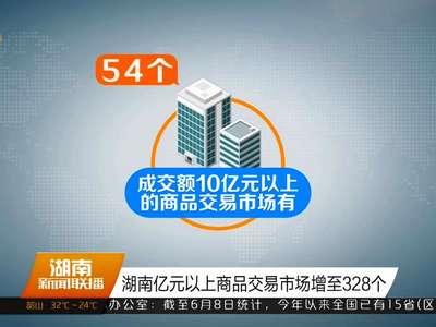 湖南亿元以上商品交易市场增至328个