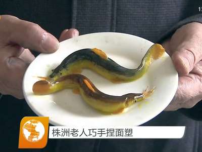 株洲老人巧手捏面塑