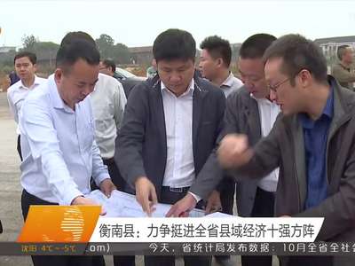 衡南县：力争挺进全省县域经济十强方阵