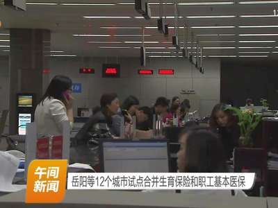 岳阳等12个城市试点合并生育保险和职工基本医保