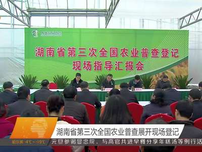 湖南省第三次全国农业普查展开现场登记