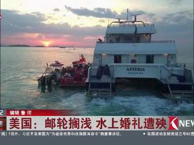 [视频]美国：邮轮搁浅 水上婚礼遭殃