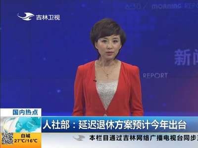 [视频]人社部：延迟退休方案预计今年出台