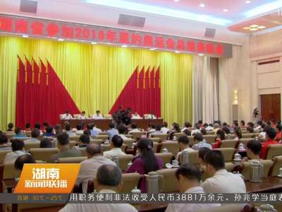 湖南省表彰参加里约奥运会的湘籍健儿