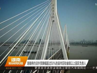 湖南将约谈外贸降幅超过50%的县市区和省级以上园区负责人