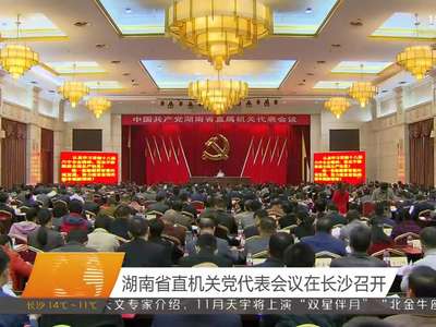 湖南省直机关党代表会议在长沙召开