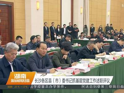 长沙各区县（市）委书记抓基层党建工作述职评议