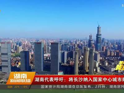 湖南代表呼吁：将长沙纳入国家中心城市规划