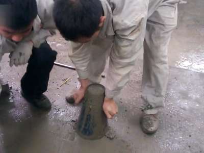 掺入强效剂+坍落度