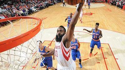 NBA-25日十佳球 哈登战斧飞扣詹姆斯变态劈扣