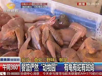 长沙：查处“野味”餐馆 俨然“动物园”
