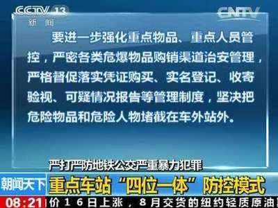 [视频]严打严防地铁公交严重暴力犯罪