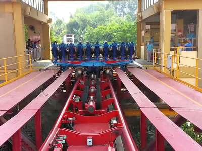 广州长隆欢乐世界-九十度垂直过山车-挑战极限