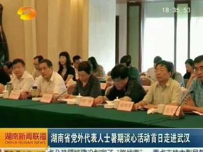 湖南省党外代表人士暑假谈心活动首日走进武汉